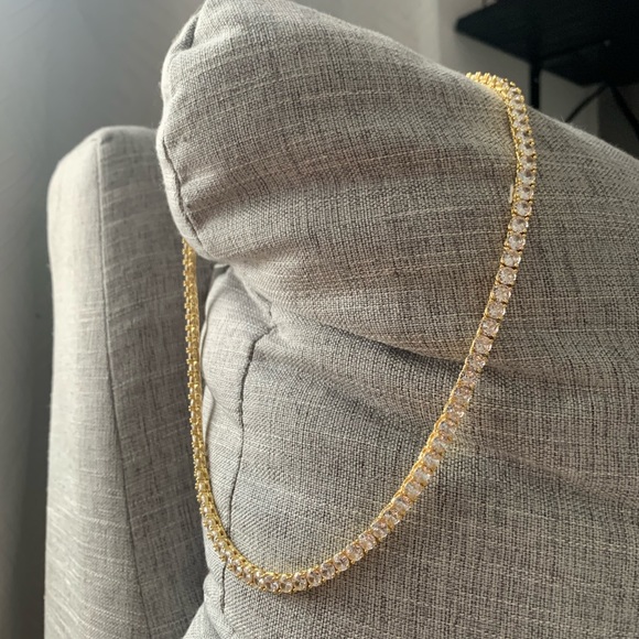 5mm Tennis Chain 18k Gold - Picture 5 of 5